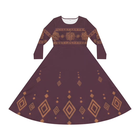 Dance Dress - Ornament Maroon - Zeedeey - All stuffs go, go figure