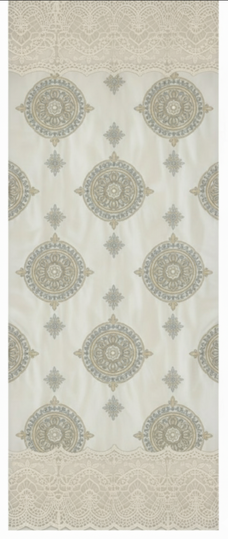 Beige ornament scarf hijab - Zeedeey - All stuffs go, go figure