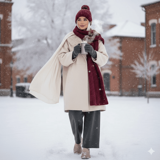 Winter hijab wear