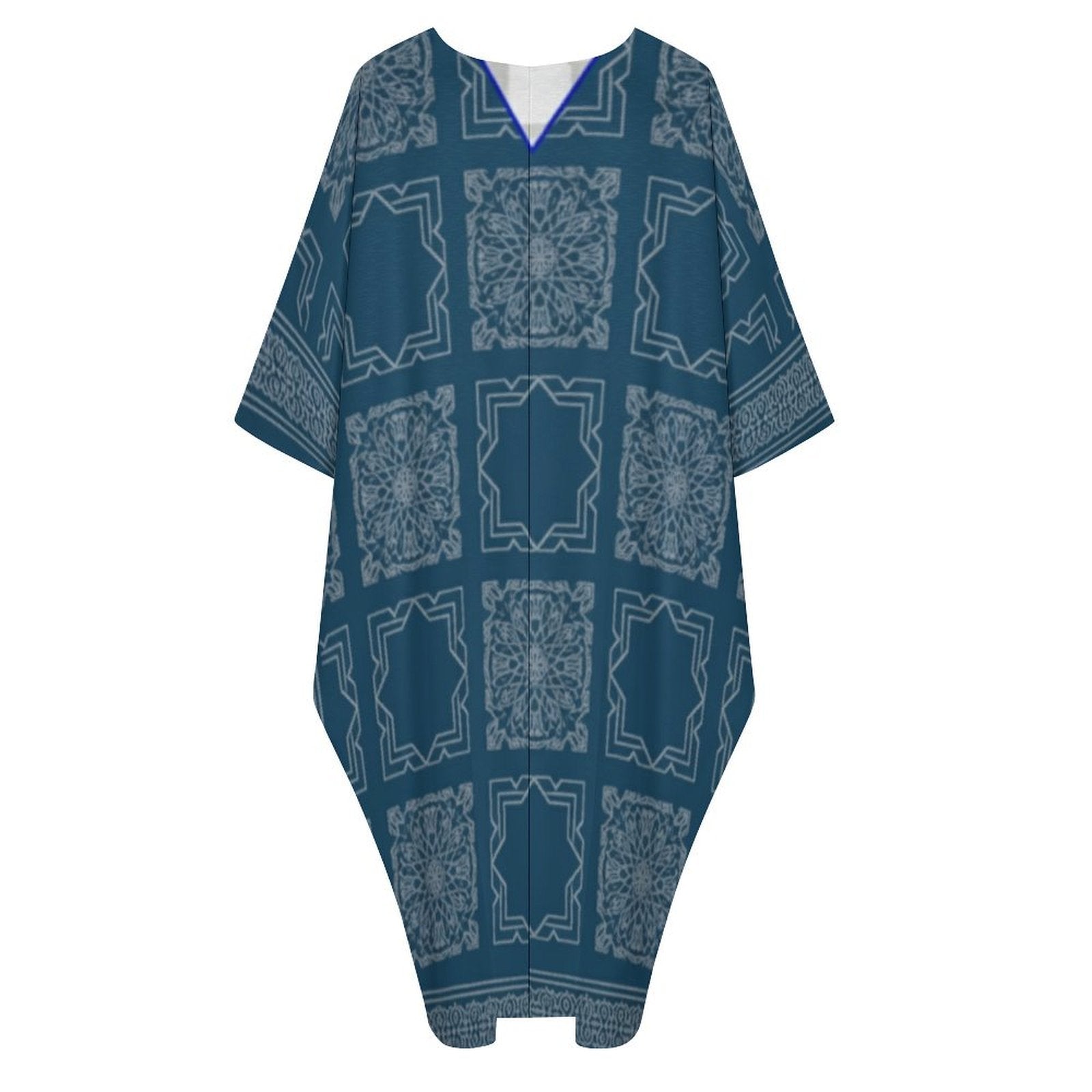 Design V-Neck Kaftan Dress - Zeedeey - All stuffs go, go figure