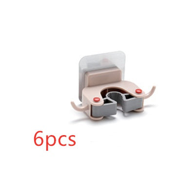 Nail-free multi-function traceless mop holder receives mop hook bathroom wall hanging broom holder mop clip - Zeedeey - All stuffs go, go figure