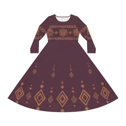 Dance Dress - Ornament Maroon - Zeedeey - All stuffs go, go figure