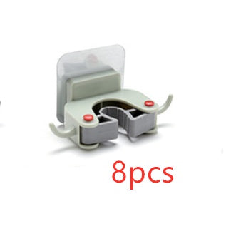 Nail-free multi-function traceless mop holder receives mop hook bathroom wall hanging broom holder mop clip - Zeedeey - All stuffs go, go figure