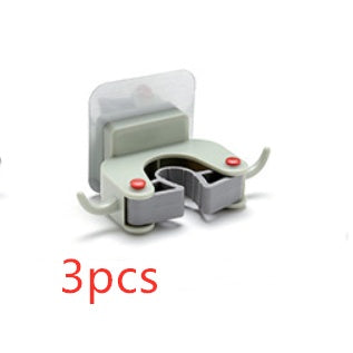 Nail-free multi-function traceless mop holder receives mop hook bathroom wall hanging broom holder mop clip - Zeedeey - All stuffs go, go figure