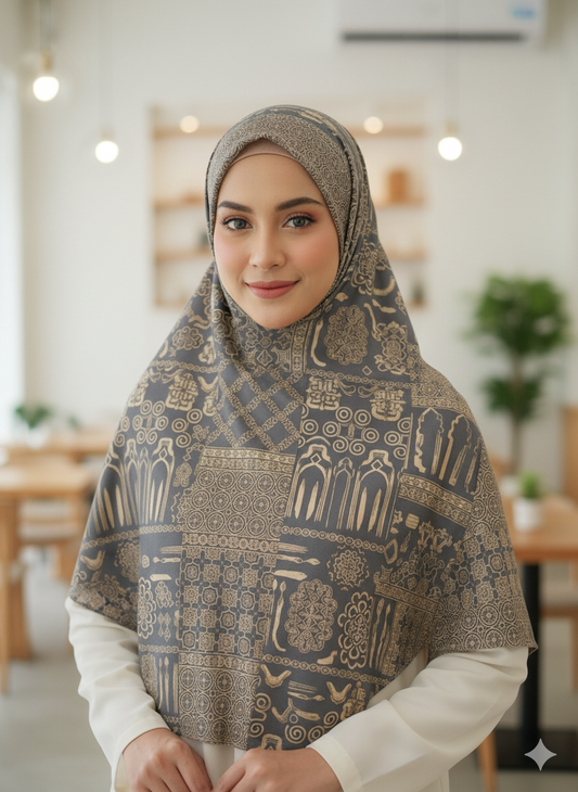 Egyptian pattern scarf hijab - Zeedeey - All stuffs go, go figure