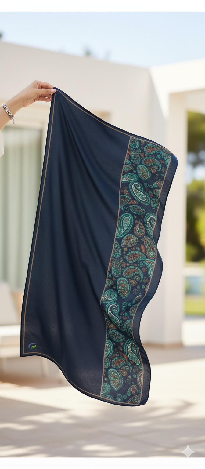 Blue bohemian scarf hijab - Zeedeey - All stuffs go, go figure