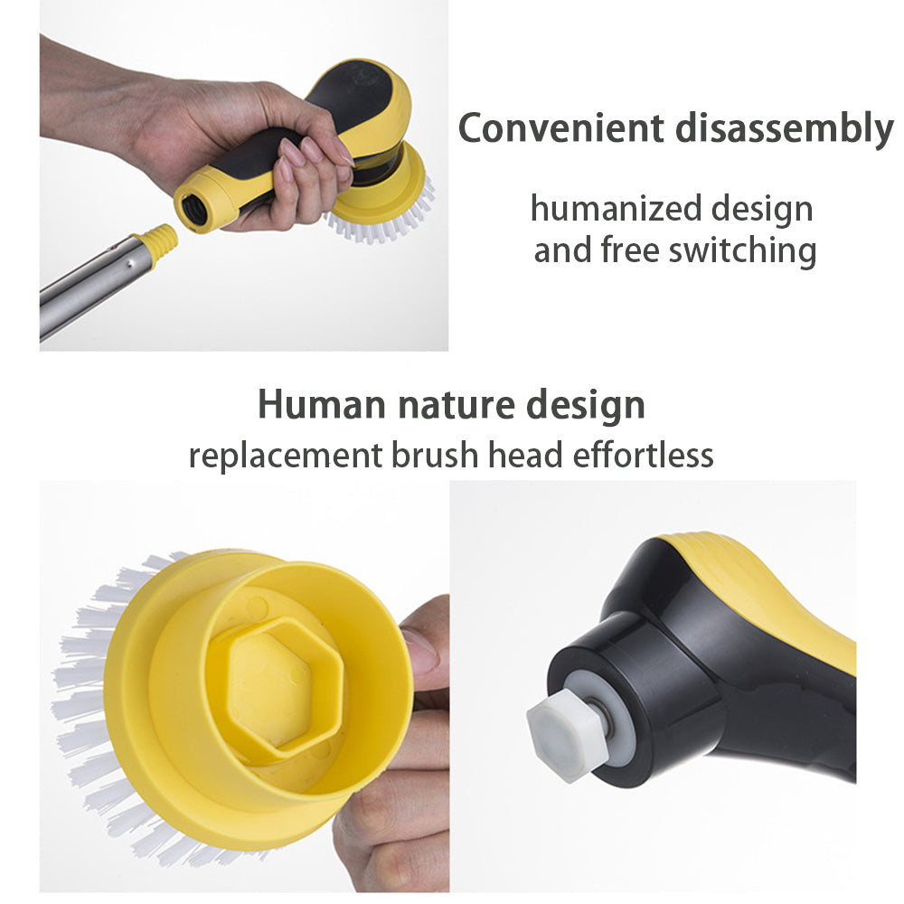 6 In 1 And 10 In 1 Electric Spin Scrubber Cleaning Brush Wireless Adjustable Multifunctional Gadgets For Bathroom Kitchen Windows Toilet - Zeedeey - All stuffs go, go figure