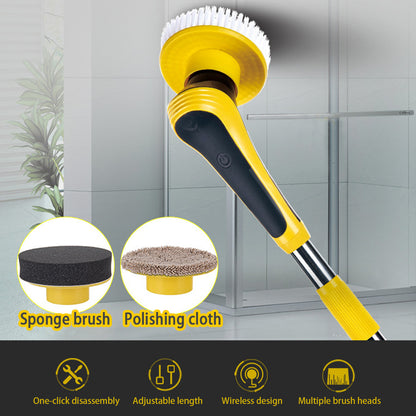 6 In 1 And 10 In 1 Electric Spin Scrubber Cleaning Brush Wireless Adjustable Multifunctional Gadgets For Bathroom Kitchen Windows Toilet - Zeedeey - All stuffs go, go figure