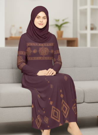 Dance Dress - Ornament Maroon - Zeedeey - All stuffs go, go figure