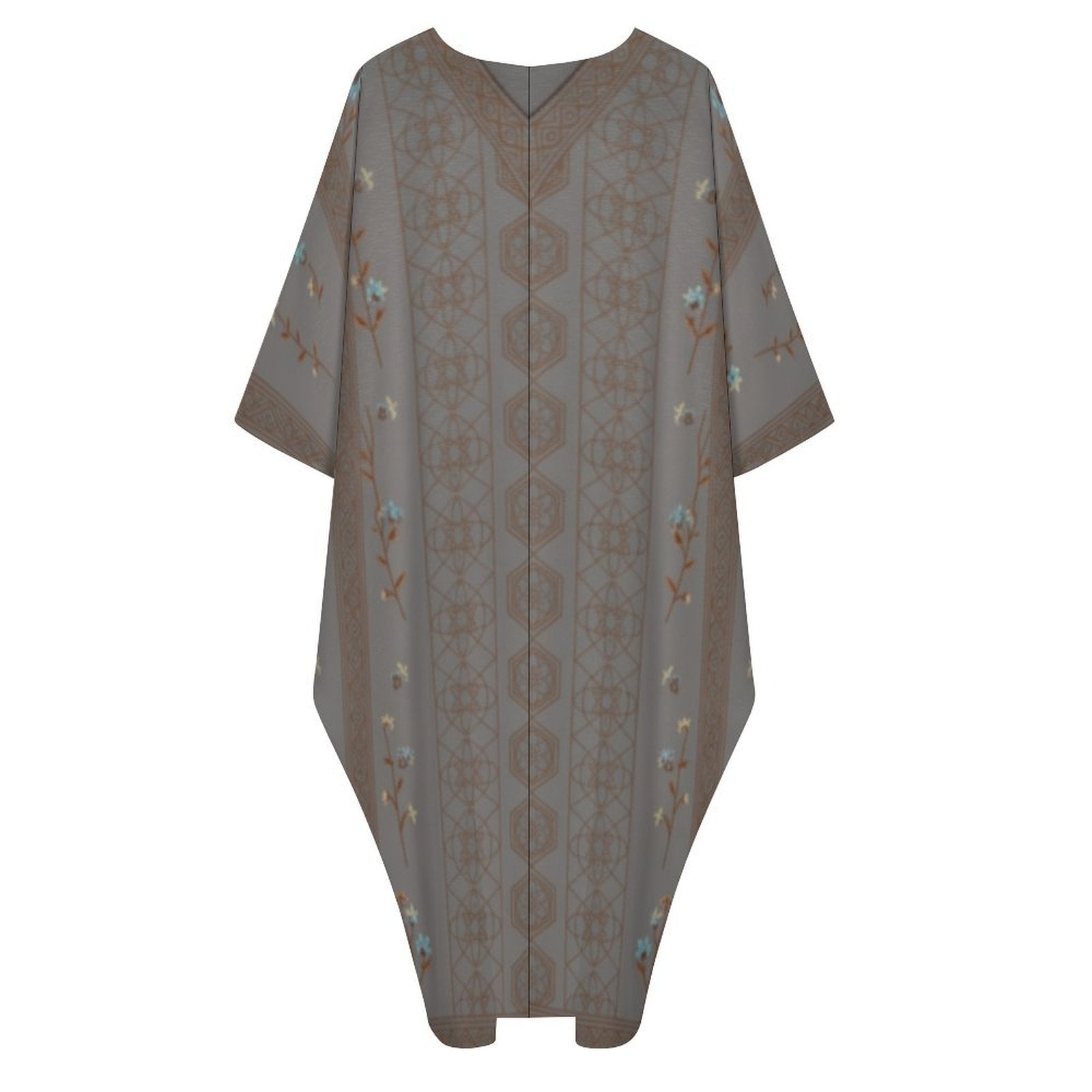 Design V-Neck Kaftan Dress - Zeedeey - All stuffs go, go figure
