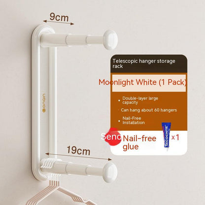 Retractable Hanger Storage Rack Punch-free - Zeedeey - All stuffs go, go figure