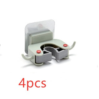 Nail-free multi-function traceless mop holder receives mop hook bathroom wall hanging broom holder mop clip - Zeedeey - All stuffs go, go figure