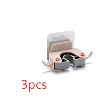 Nail-free multi-function traceless mop holder receives mop hook bathroom wall hanging broom holder mop clip - Zeedeey - All stuffs go, go figure