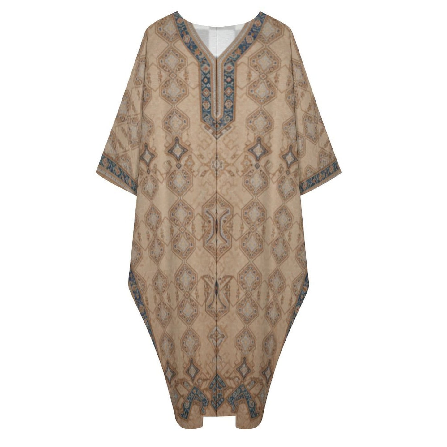 Design V-Neck Kaftan Dress - Zeedeey - All stuffs go, go figure