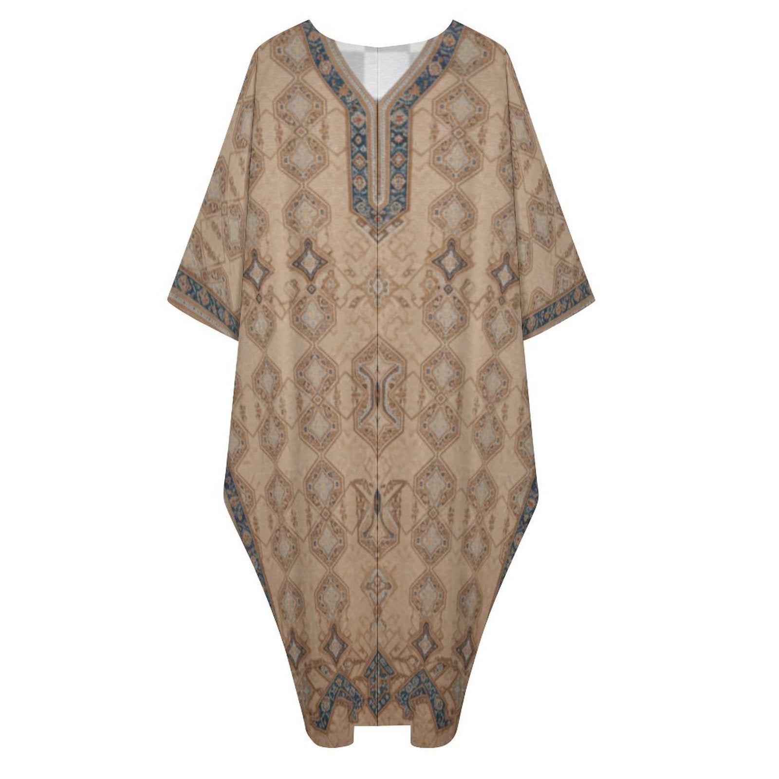 Design V-Neck Kaftan Dress - Zeedeey - All stuffs go, go figure