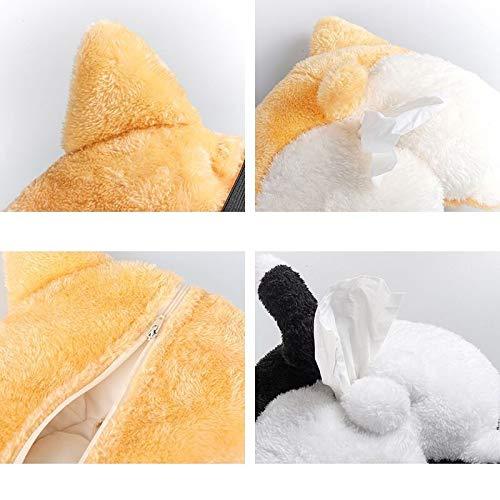 Tissue Box Cover Soft Adorable Corgi Butt Shaped Creative Storage Bag Hanging Pouch Tissue Box Wrapper For Car Home - Zeedeey - All stuffs go, go figure