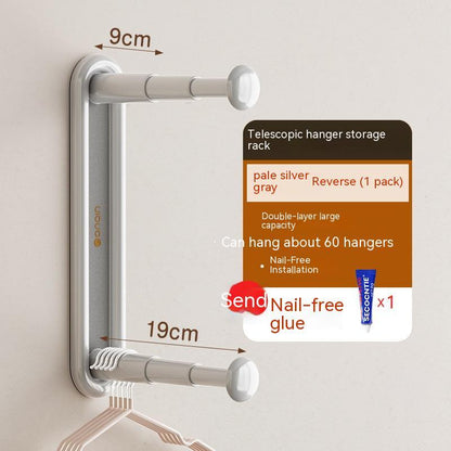 Retractable Hanger Storage Rack Punch-free - Zeedeey - All stuffs go, go figure
