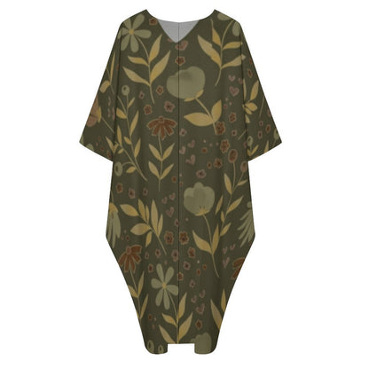 Design V-Neck Kaftan Dress - Zeedeey - All stuffs go, go figure