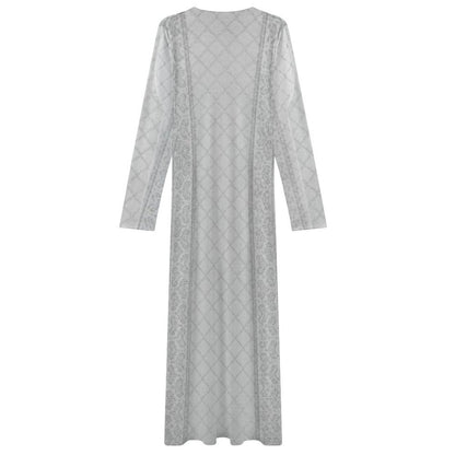 Design Long-Sleeve Draped Bodycon Dress - Zeedeey - All stuffs go, go figure