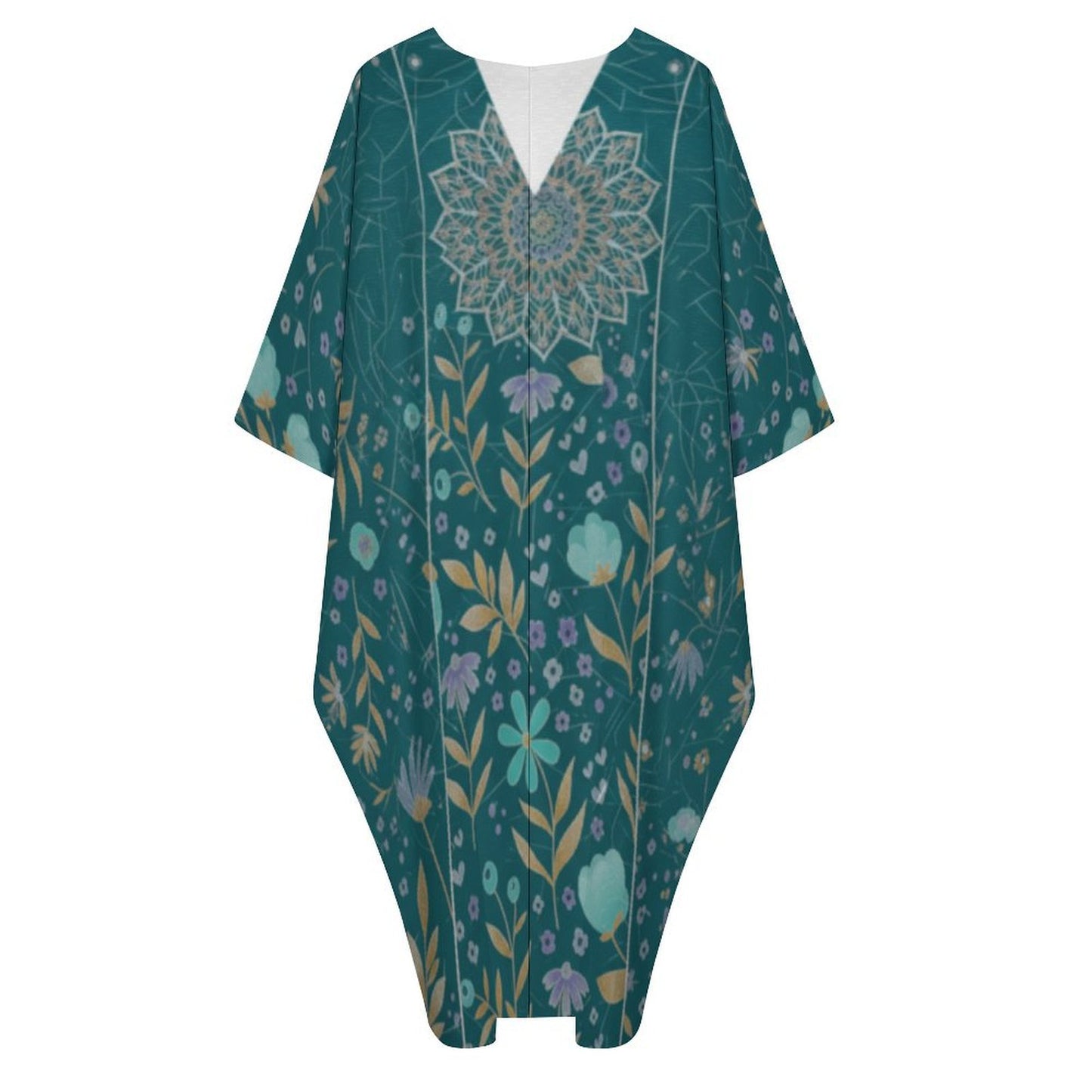 Design V-Neck Kaftan Dress - Zeedeey - All stuffs go, go figure
