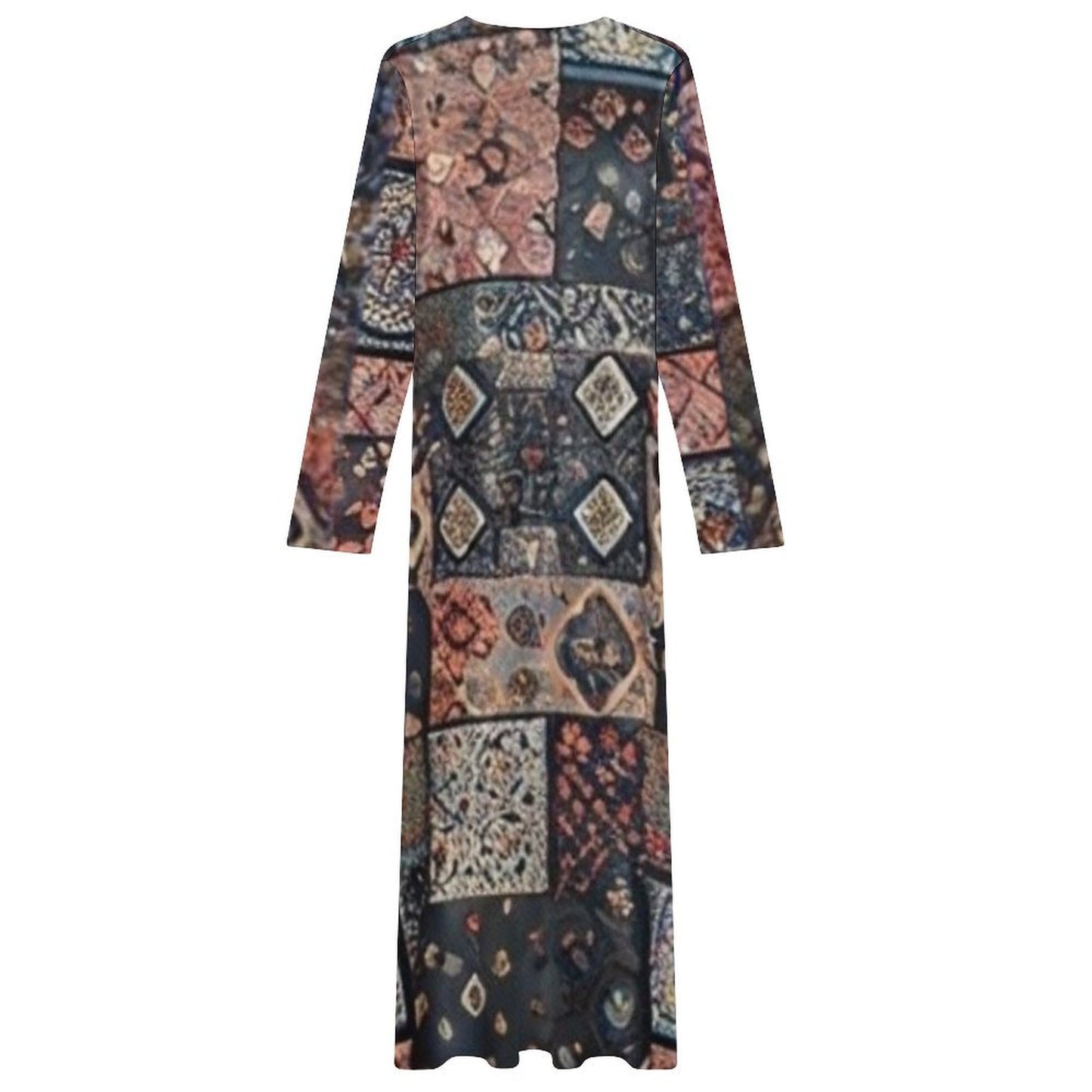 Design Long-Sleeve Draped Bodycon Dress - Zeedeey - All stuffs go, go figure