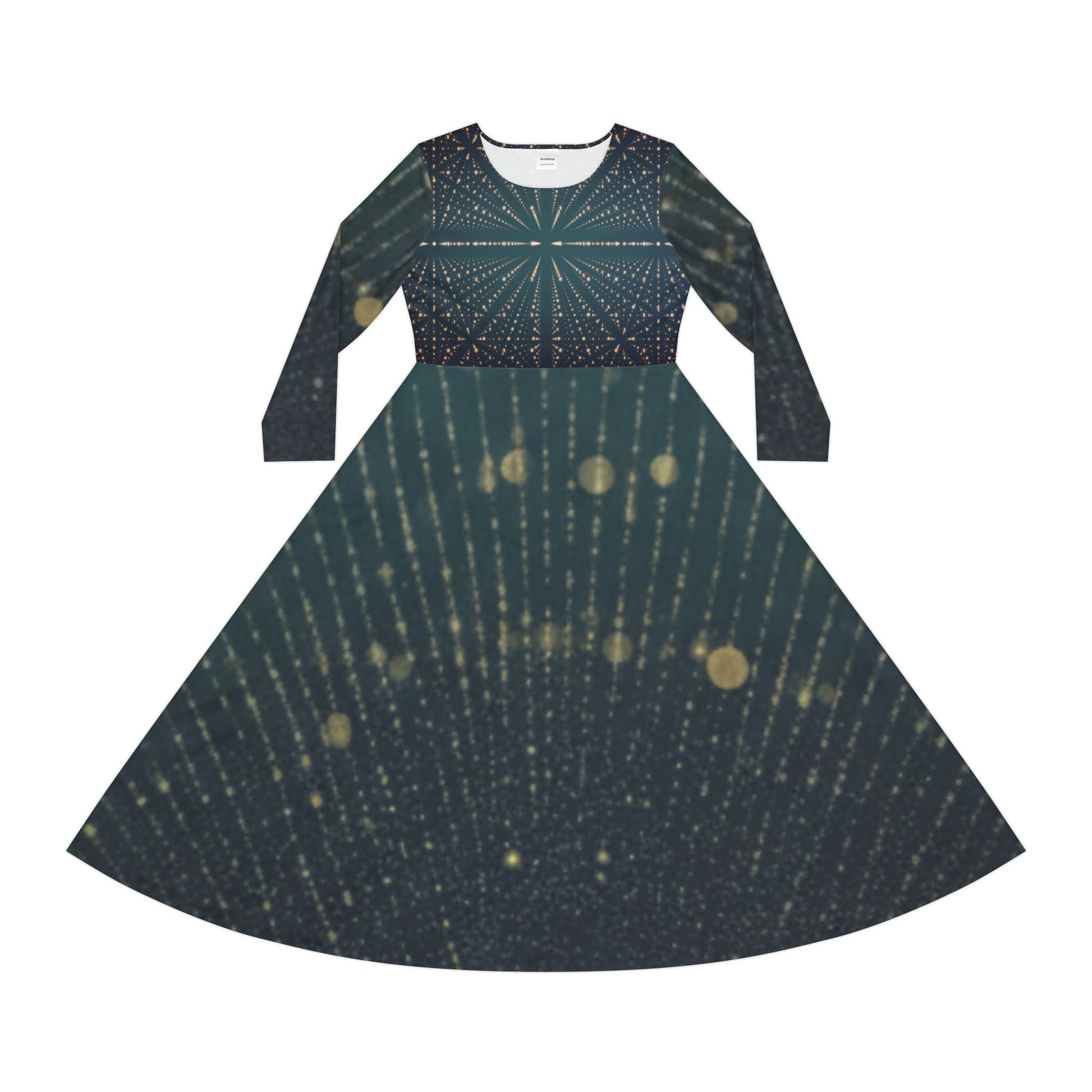 Sparkling Long Sleeve Dance Dress, Elegant Party Gown, Great for Performances, Holiday Celebrations, Stylish Dancewear - Zeedeey - All stuffs go, go figure