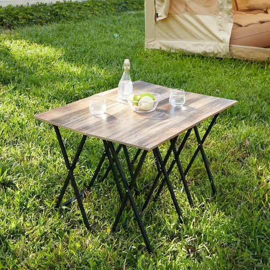 5 Piece Folding TV Tray Table Set,Foldable Sofa Side Table,End Table,Snack Table,Space Saving - Zeedeey - All stuffs go, go figure