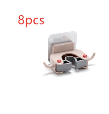 Nail-free multi-function traceless mop holder receives mop hook bathroom wall hanging broom holder mop clip - Zeedeey - All stuffs go, go figure