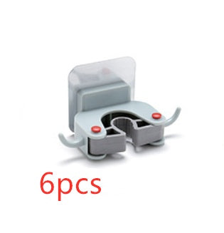 Nail-free multi-function traceless mop holder receives mop hook bathroom wall hanging broom holder mop clip - Zeedeey - All stuffs go, go figure