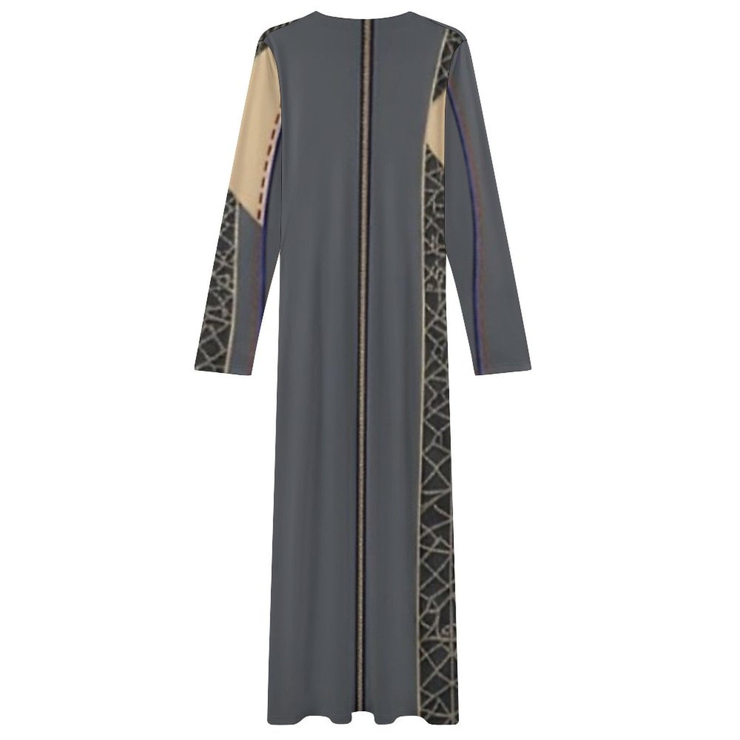 Design Long-Sleeve Draped Bodycon Dress - Zeedeey - All stuffs go, go figure