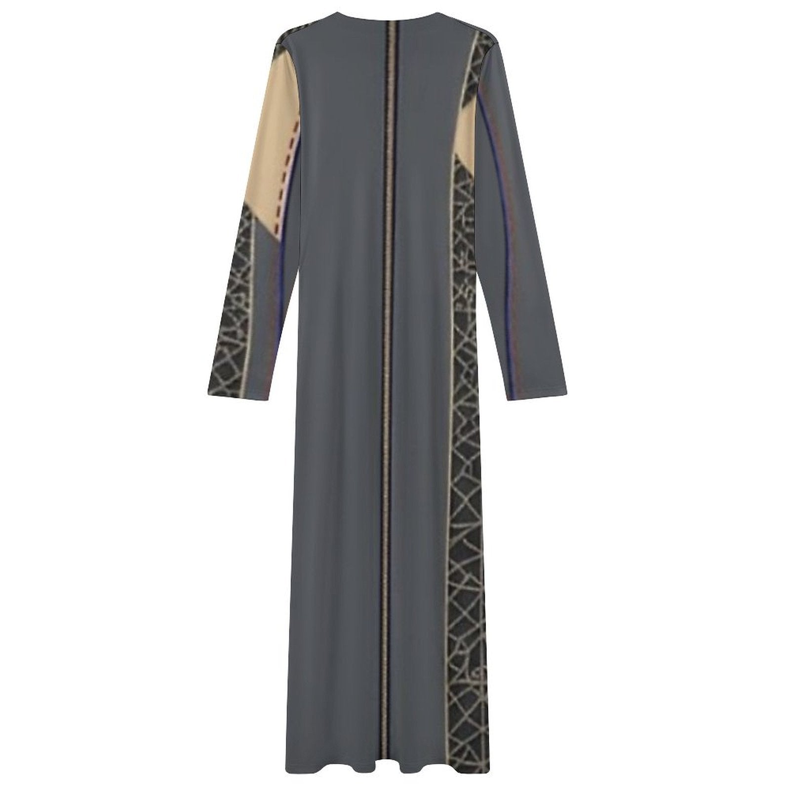 Design Long-Sleeve Draped Bodycon Dress - Zeedeey - All stuffs go, go figure