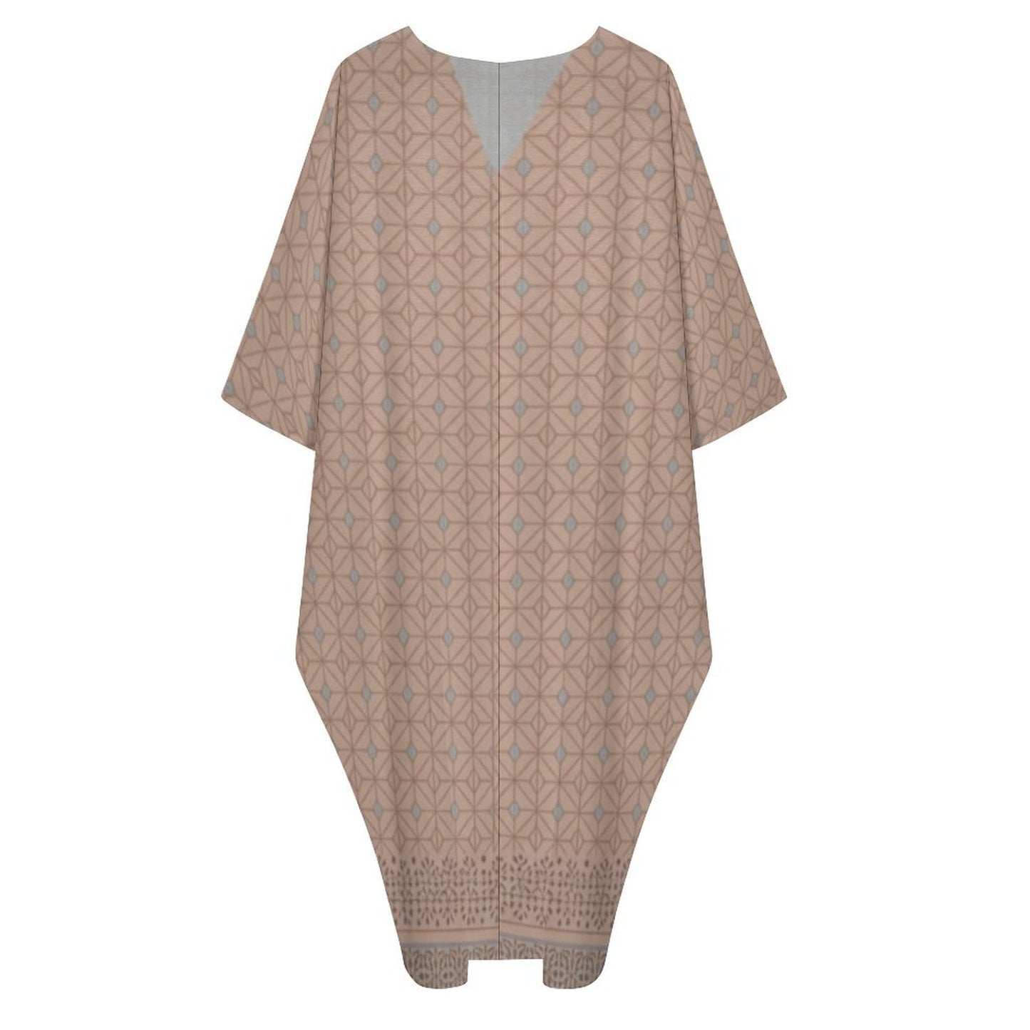 Design V-Neck Kaftan Dress - Zeedeey - All stuffs go, go figure