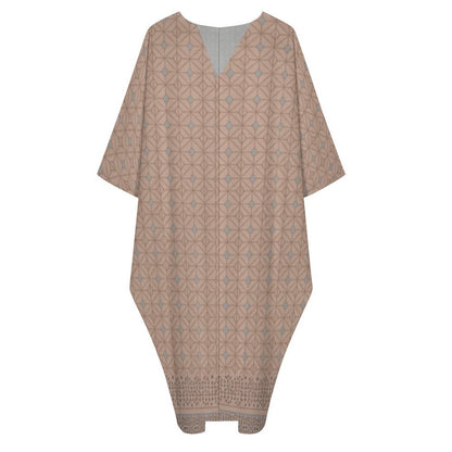 Design V-Neck Kaftan Dress - Zeedeey - All stuffs go, go figure