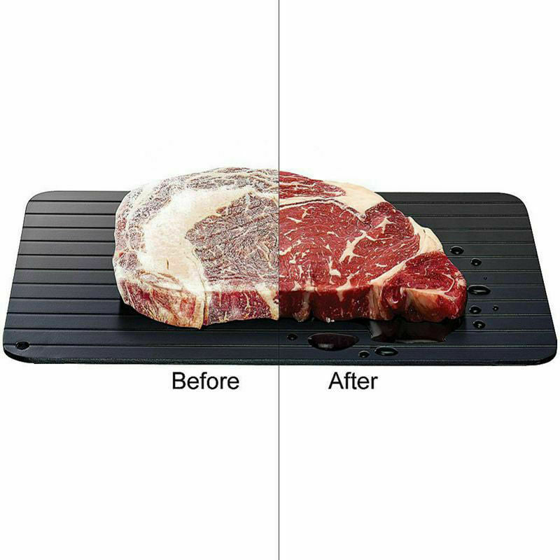 Fast Defrost Tray Fast Thaw Frozen Food Meat Fruit Quick Defrosting Plate Board Defrost Tray Thaw Master Kitchen Gadgets - Zeedeey - All stuffs go, go figure