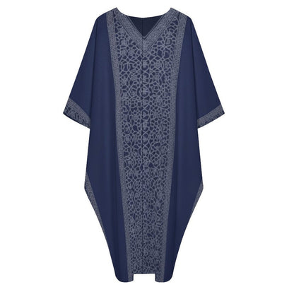 Design V-Neck Kaftan Dress - Zeedeey - All stuffs go, go figure