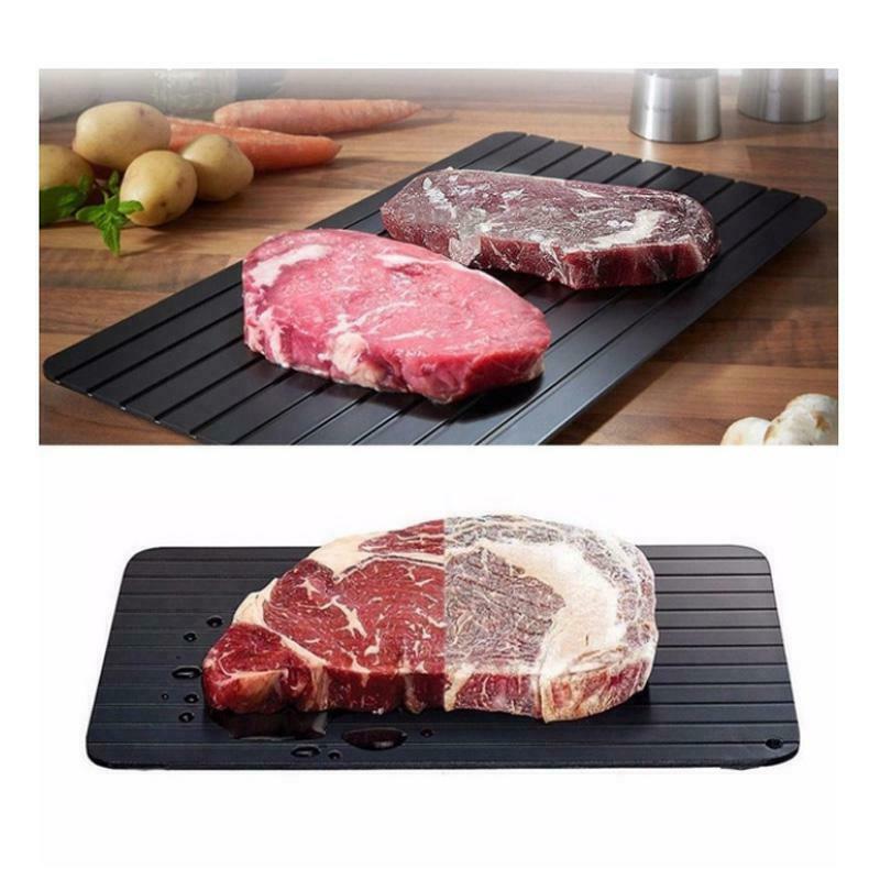 Fast Defrost Tray Fast Thaw Frozen Food Meat Fruit Quick Defrosting Plate Board Defrost Tray Thaw Master Kitchen Gadgets - Zeedeey - All stuffs go, go figure
