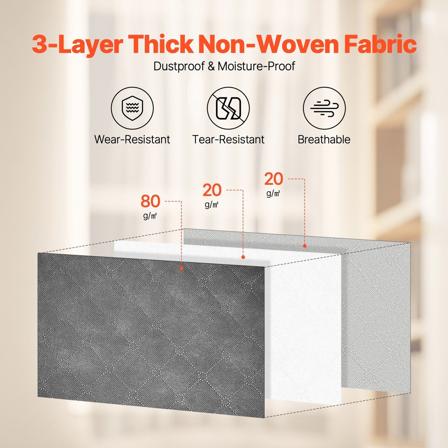 6 Packs 60L Oversized Blanket Storage Bags Sturdy Fabric Clothes Storage Containers For King Comforter Bedding Pillow Sheet, Grey - Zeedeey - All stuffs go, go figure