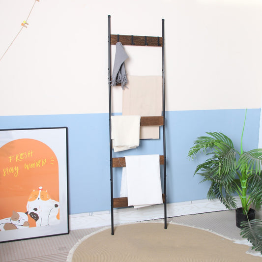 Wooden Wall Towel Rack For Living Room Blanket Ladder - Zeedeey - All stuffs go, go figure