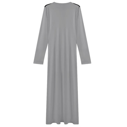 Design Long-Sleeve Draped Bodycon Dress - Zeedeey - All stuffs go, go figure
