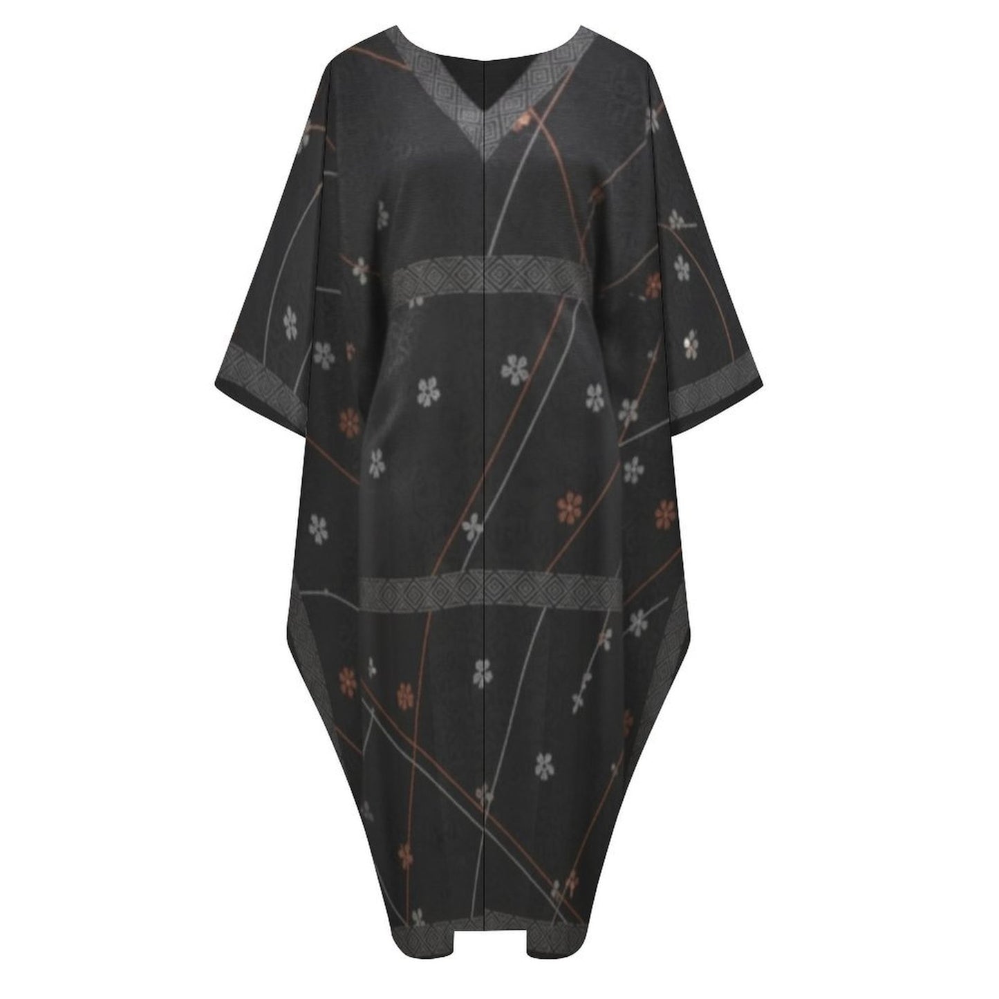 Design V-Neck Kaftan Dress - Zeedeey - All stuffs go, go figure