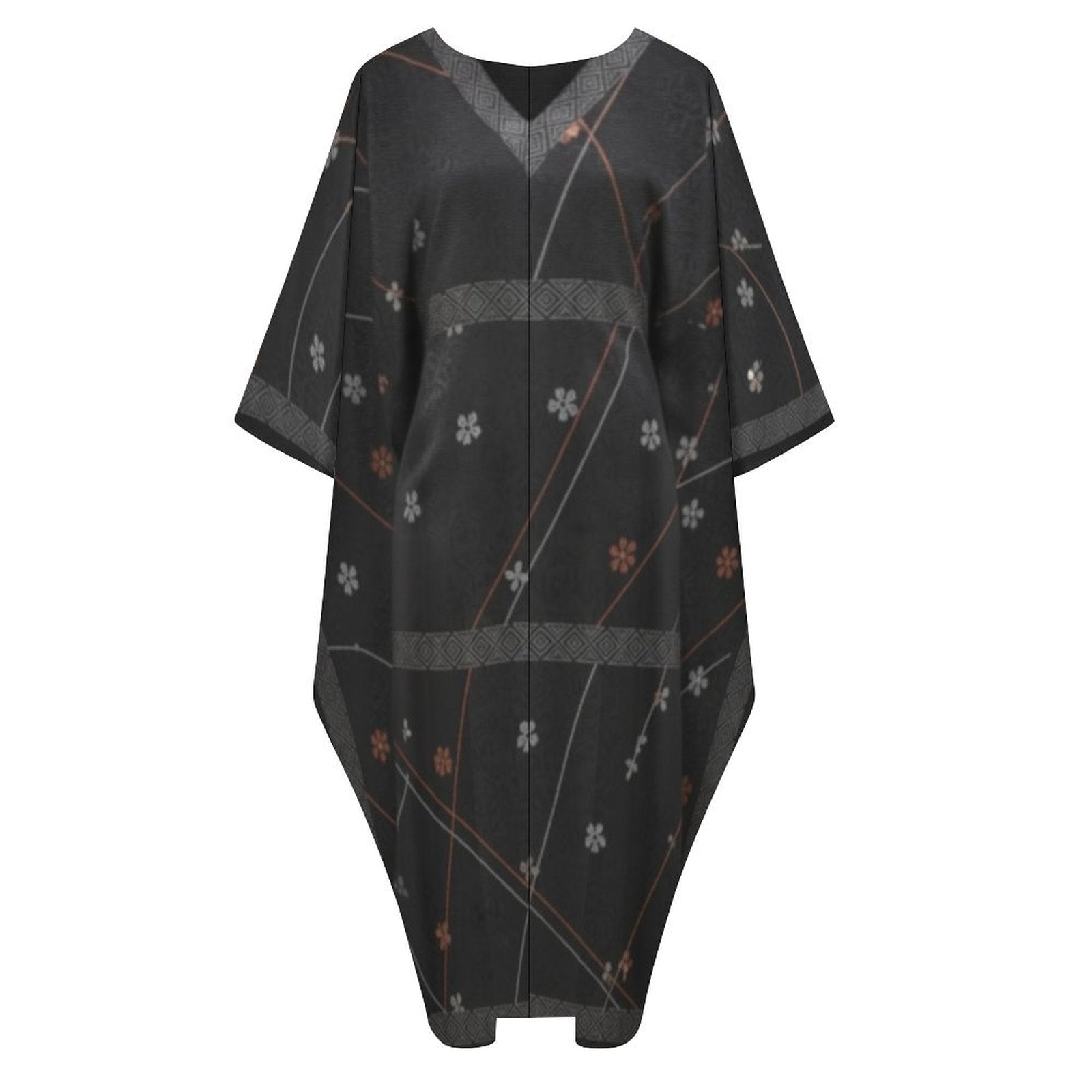 Design V-Neck Kaftan Dress - Zeedeey - All stuffs go, go figure