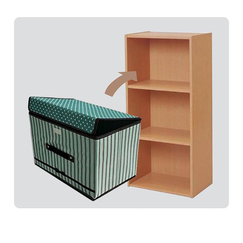 Foldable Folding Storage Cube Storage Box Fabric Cube Toy Organiser With Lid - Zeedeey - All stuffs go, go figure