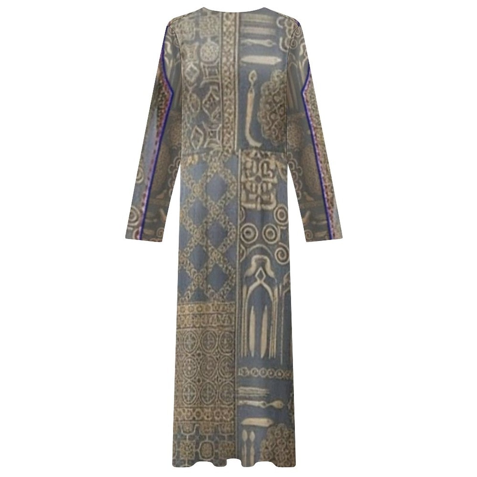 Design Long-Sleeve Draped Bodycon Dress - Zeedeey - All stuffs go, go figure