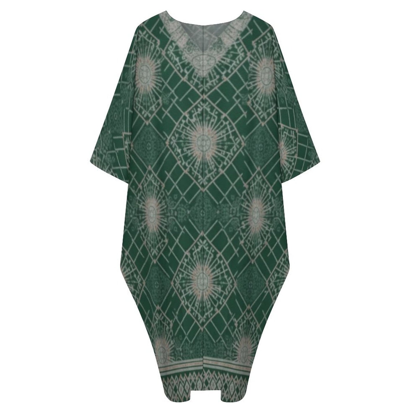 Design V-Neck Kaftan Dress - Zeedeey - All stuffs go, go figure