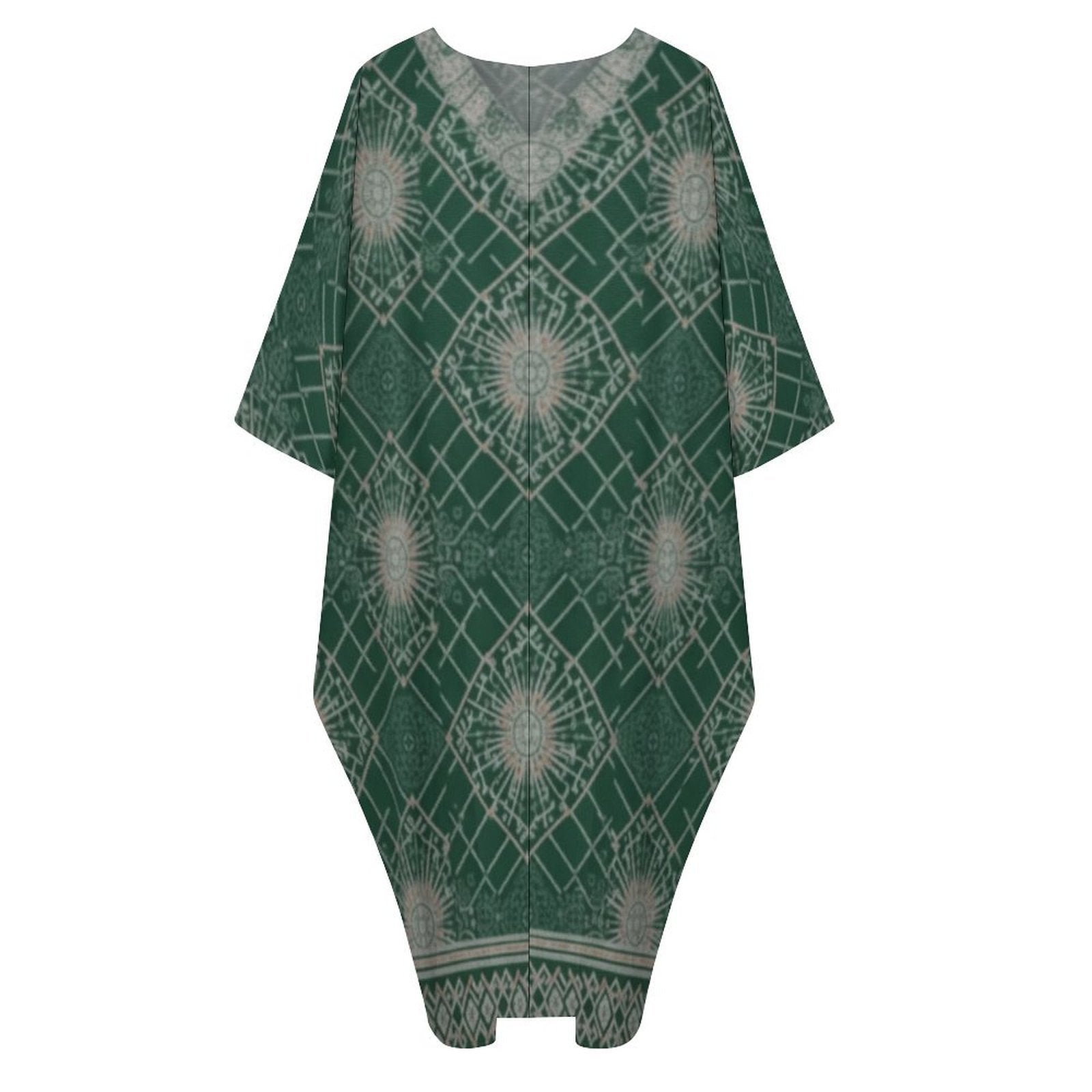 Design V-Neck Kaftan Dress - Zeedeey - All stuffs go, go figure