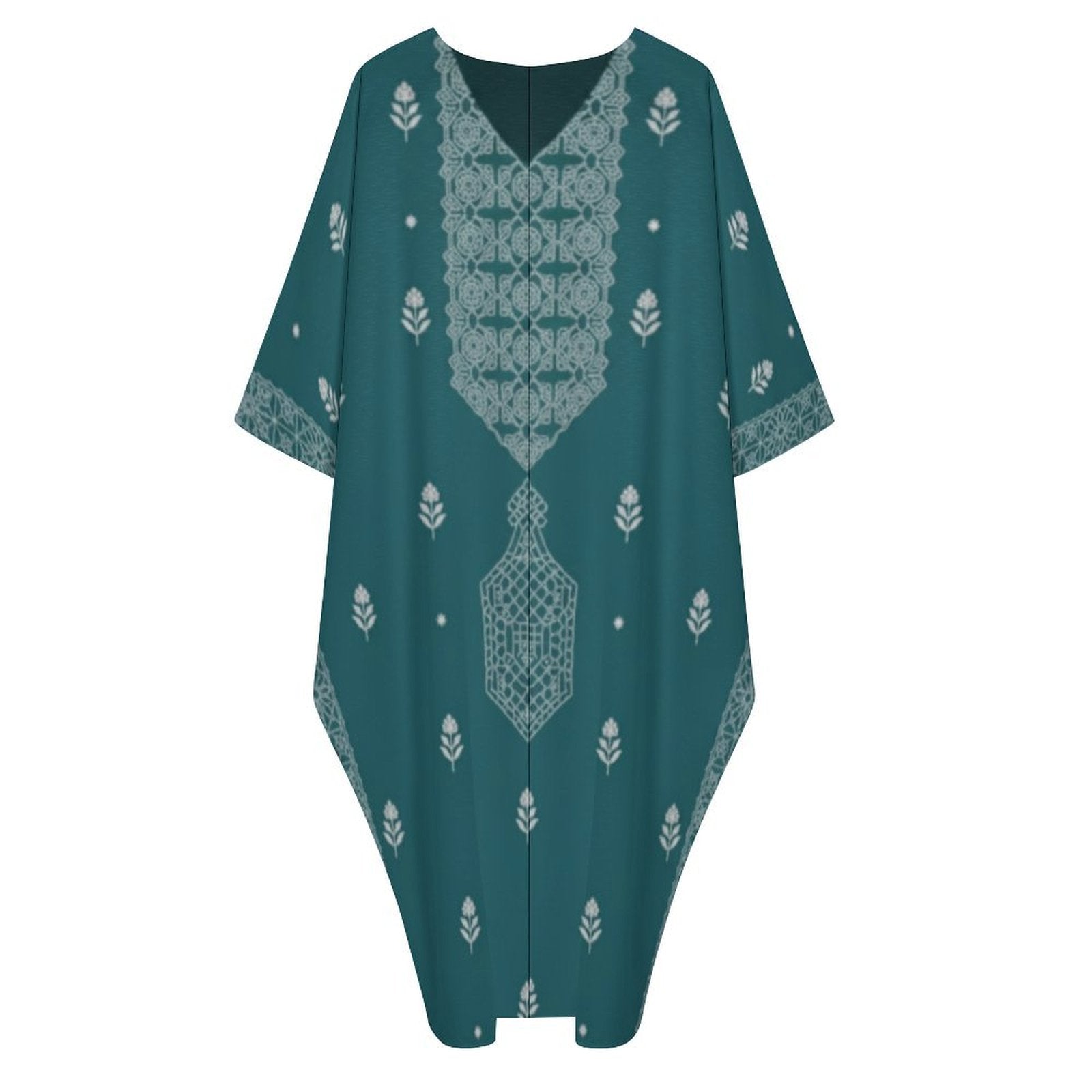 Design V-Neck Kaftan Dress - Zeedeey - All stuffs go, go figure