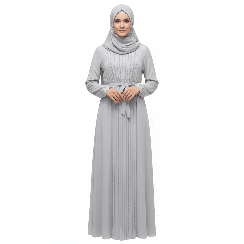 InterestPrint Long Sleeve High Neck Long Dress All Over Print