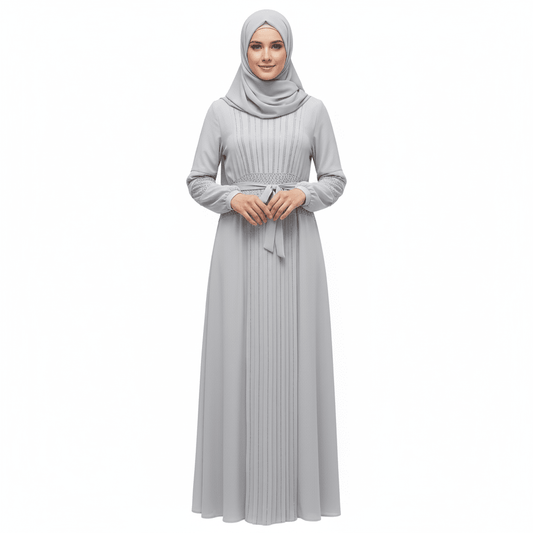 InterestPrint Long Sleeve High Neck Long Dress All Over Print