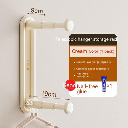 Retractable Hanger Storage Rack Punch-free - Zeedeey - All stuffs go, go figure