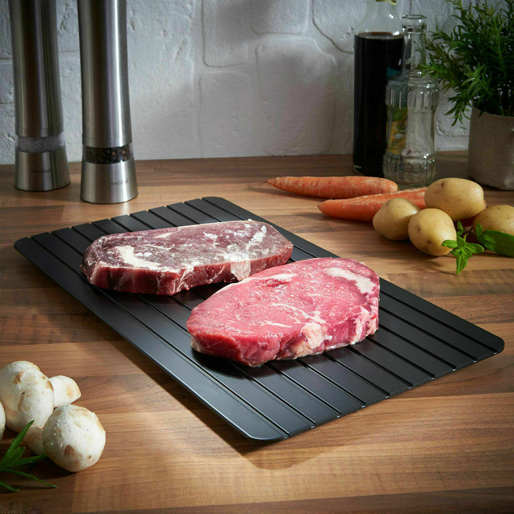 Fast Defrost Tray Fast Thaw Frozen Food Meat Fruit Quick Defrosting Plate Board Defrost Tray Thaw Master Kitchen Gadgets - Zeedeey - All stuffs go, go figure